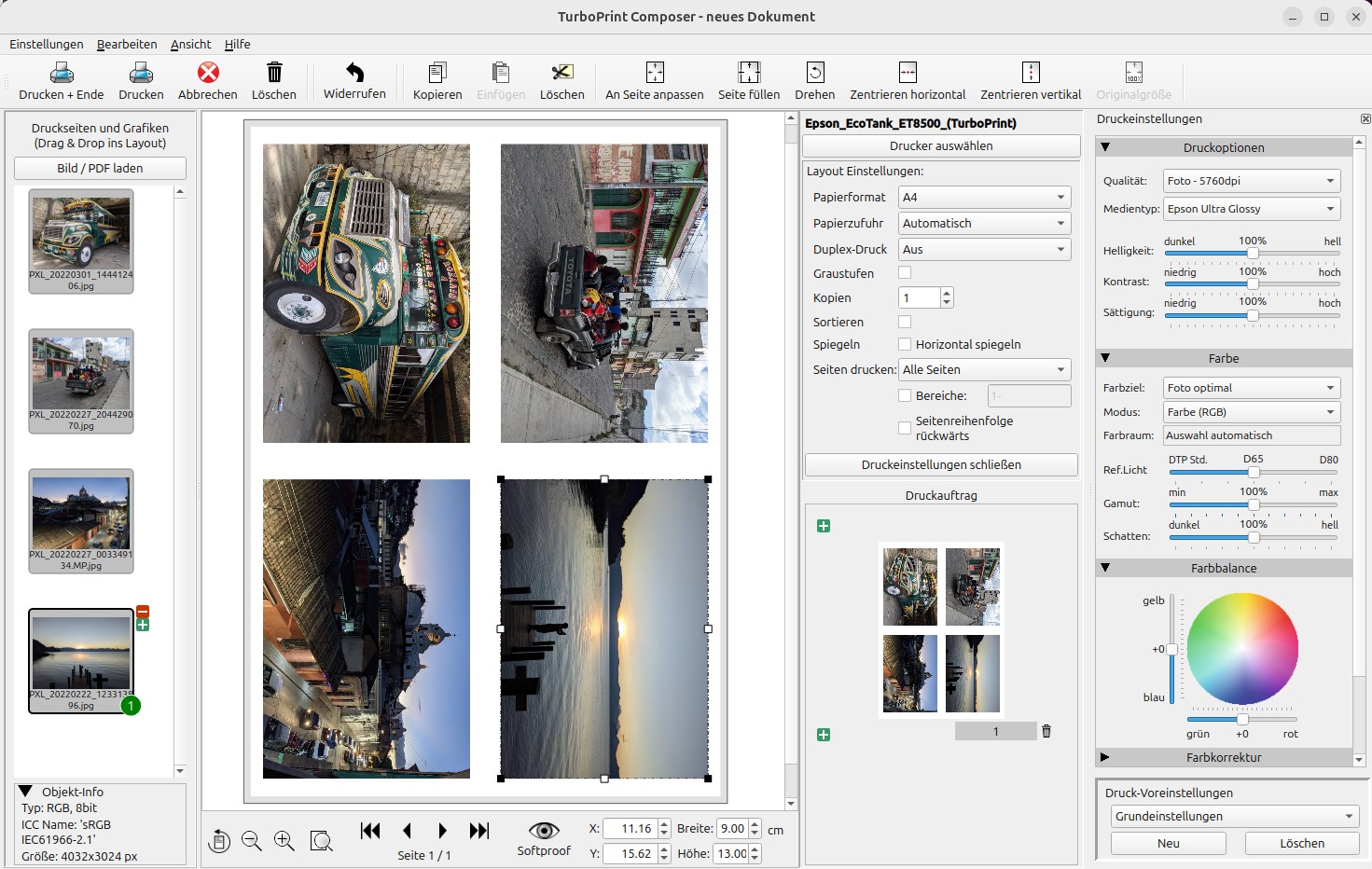 Screenshot TurboPrint Composer